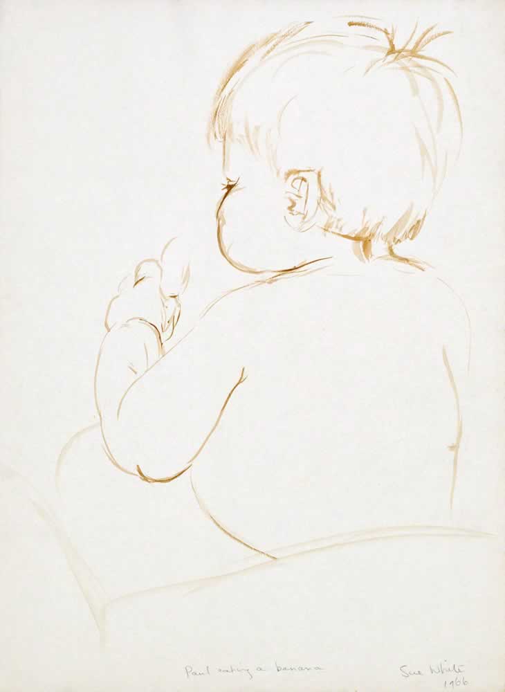 Baby Paul Eating Banana by Susan Dorothea White