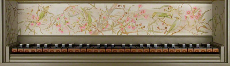 Harpsichord: Paintings and Carved Rose  by � Susan D White