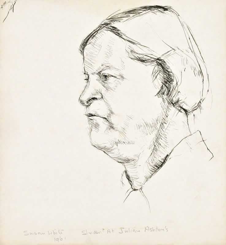 Profile Portrait, Student, Julian Ashton Art School by Susan Dorothea White