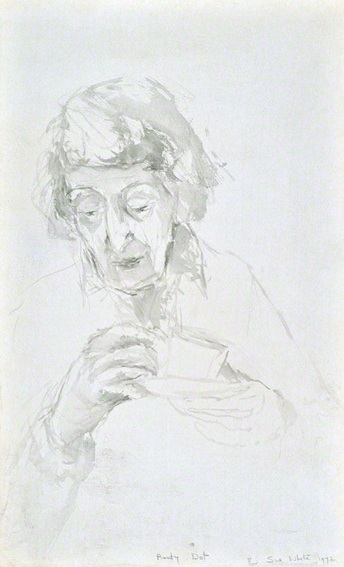 Aunty Dot drinking Tea by Susan Dorothea White