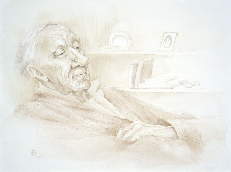 Uncle Ted Watching TV by Susan Dorothea White