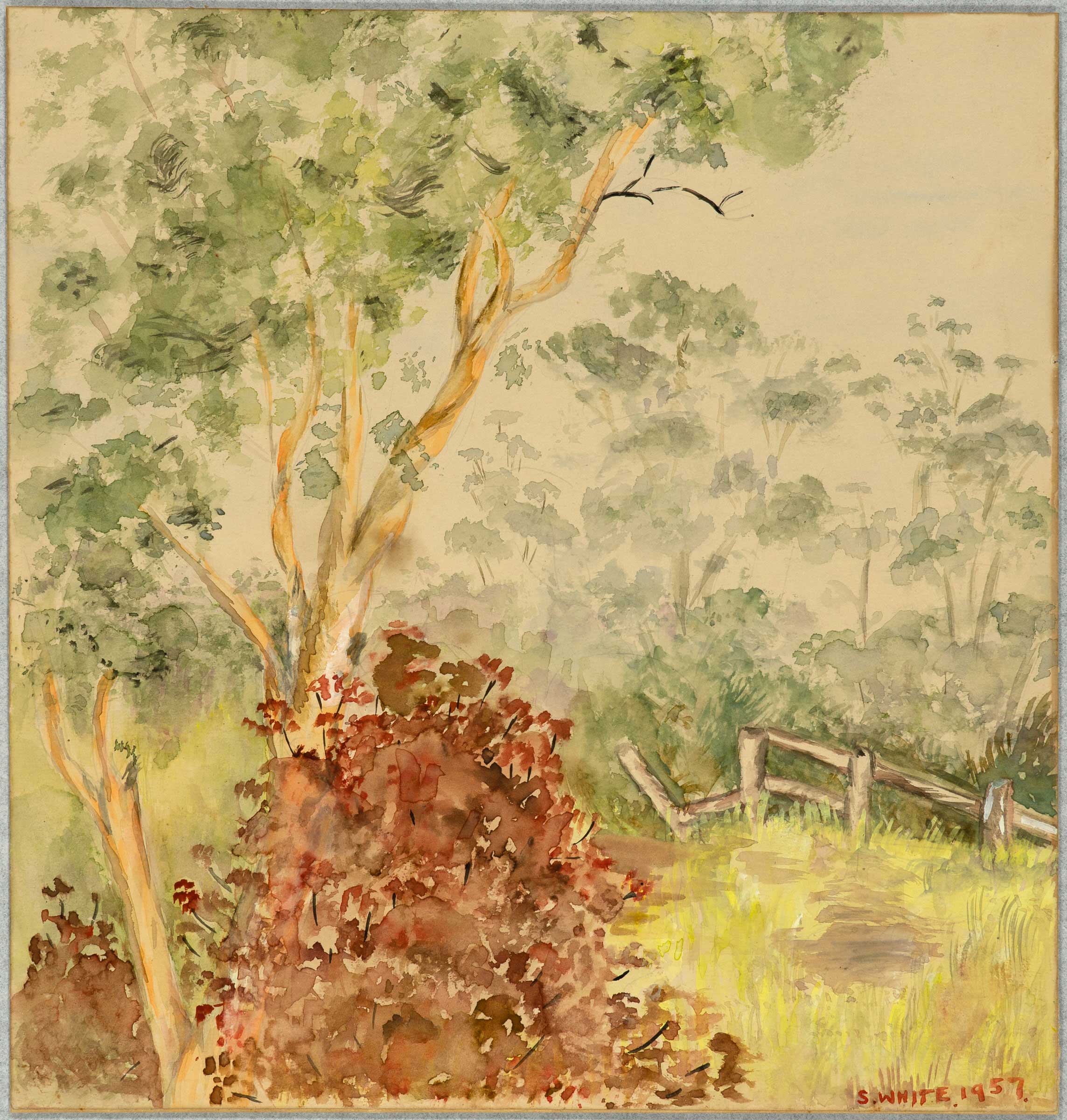 Broken fence, Ivymeade by Susan Dorothea White