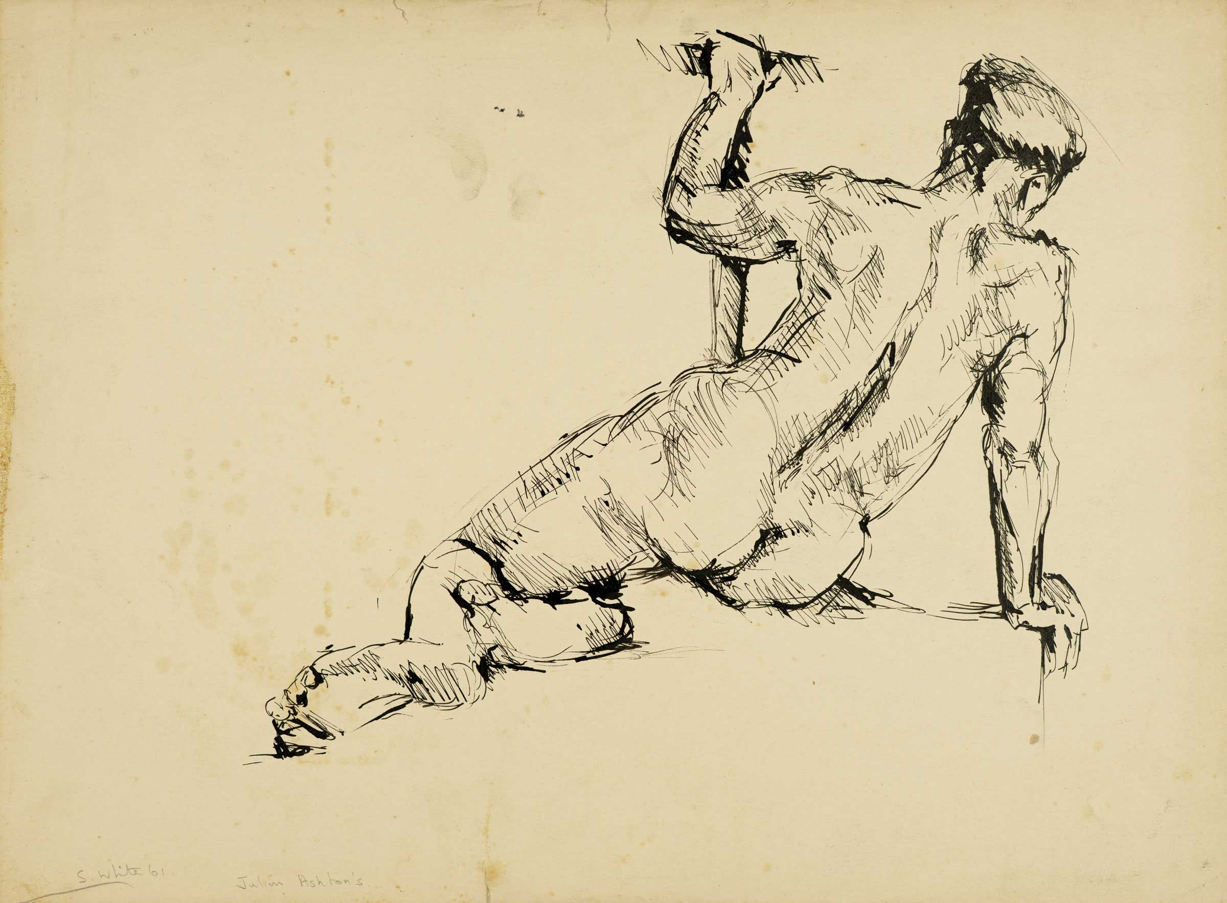 Male Nude Model, Julian Ashton Art School by Susan Dorothea White