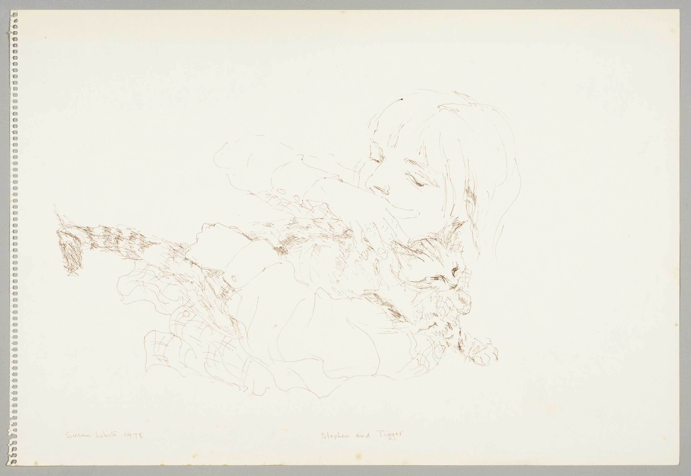 Stephen and Tigger (study I) by  Susan D White